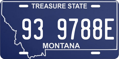 MT license plate 939788E