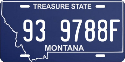 MT license plate 939788F