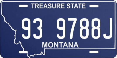 MT license plate 939788J