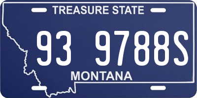 MT license plate 939788S