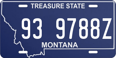 MT license plate 939788Z