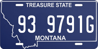MT license plate 939791G