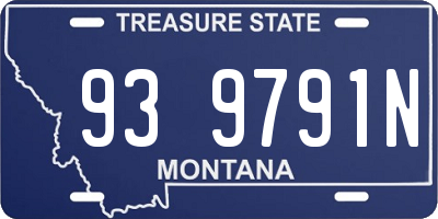 MT license plate 939791N