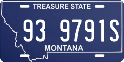 MT license plate 939791S