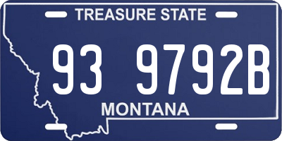 MT license plate 939792B