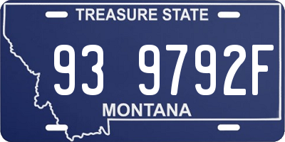 MT license plate 939792F