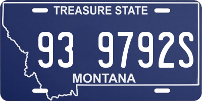 MT license plate 939792S