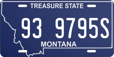 MT license plate 939795S