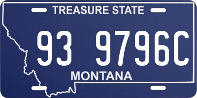 MT license plate 939796C