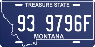 MT license plate 939796F