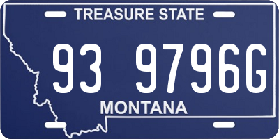 MT license plate 939796G