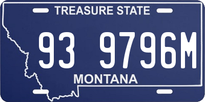 MT license plate 939796M