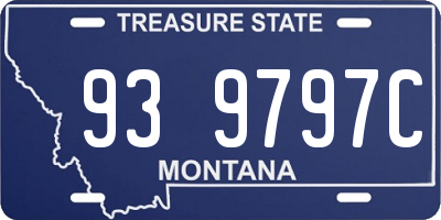 MT license plate 939797C