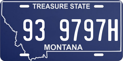 MT license plate 939797H
