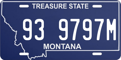 MT license plate 939797M