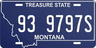 MT license plate 939797S