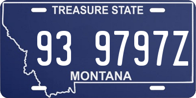 MT license plate 939797Z