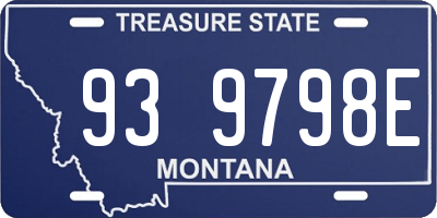 MT license plate 939798E