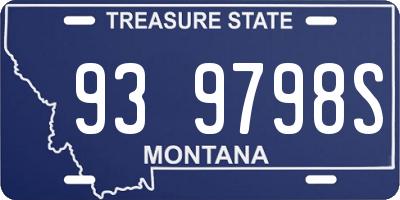 MT license plate 939798S