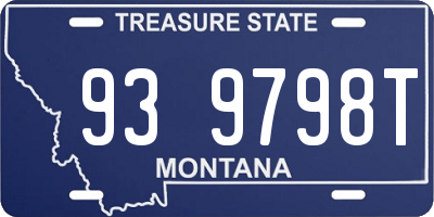 MT license plate 939798T