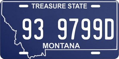 MT license plate 939799D