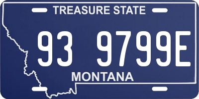 MT license plate 939799E