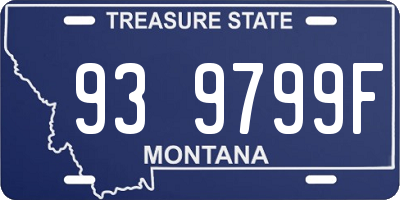 MT license plate 939799F
