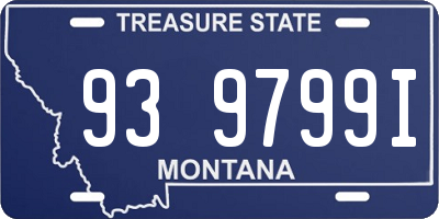 MT license plate 939799I