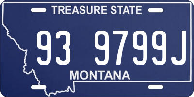 MT license plate 939799J