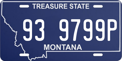 MT license plate 939799P