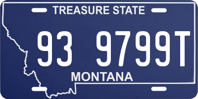 MT license plate 939799T