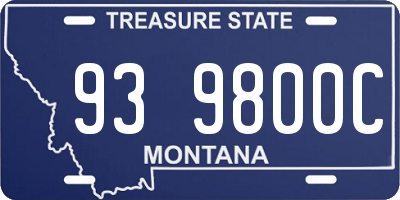 MT license plate 939800C