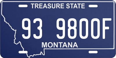 MT license plate 939800F
