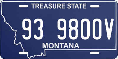 MT license plate 939800V