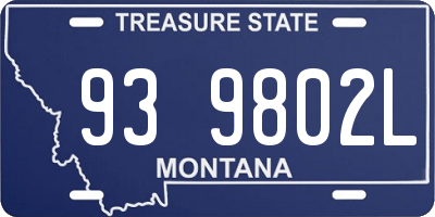 MT license plate 939802L