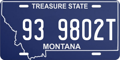 MT license plate 939802T