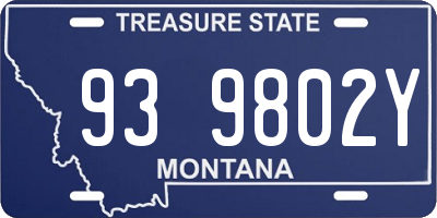 MT license plate 939802Y