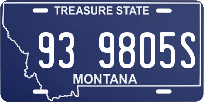 MT license plate 939805S