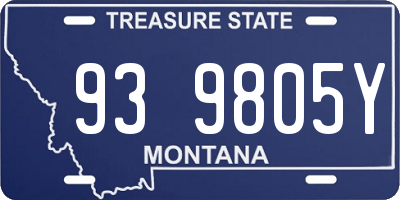 MT license plate 939805Y
