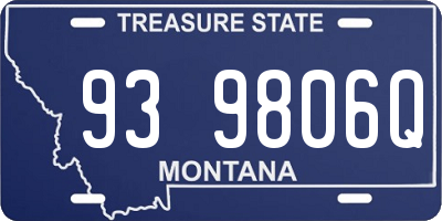 MT license plate 939806Q