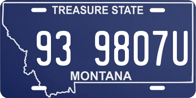 MT license plate 939807U