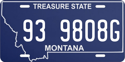 MT license plate 939808G