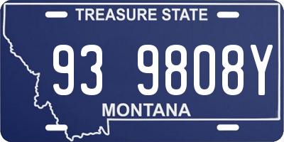MT license plate 939808Y