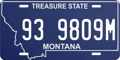 MT license plate 939809M