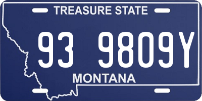 MT license plate 939809Y