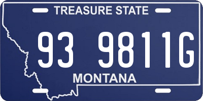 MT license plate 939811G