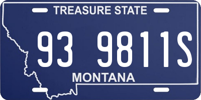 MT license plate 939811S