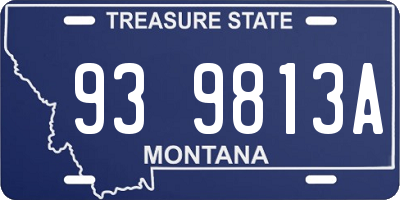 MT license plate 939813A