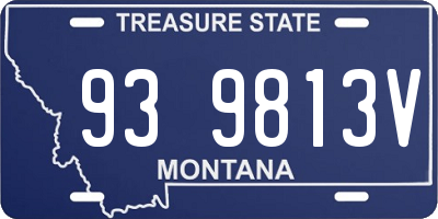 MT license plate 939813V