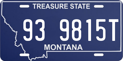 MT license plate 939815T